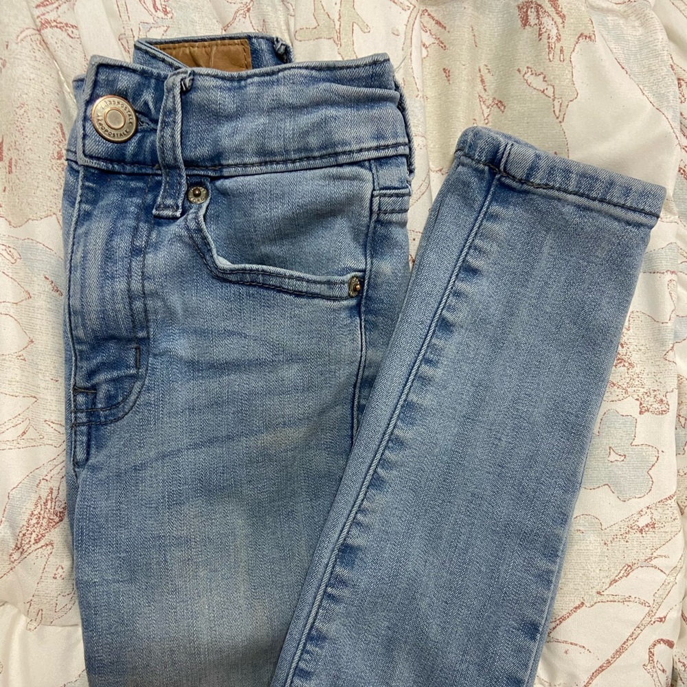 Aeropostale skinny flare light blue jeans
